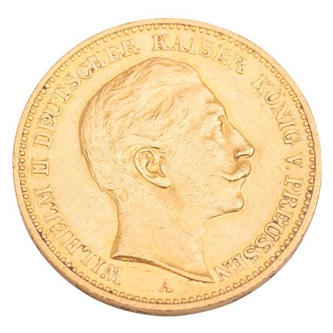 Dt. Kaiserreich/Preußen/GOLD - 20 Mark 1896/A,