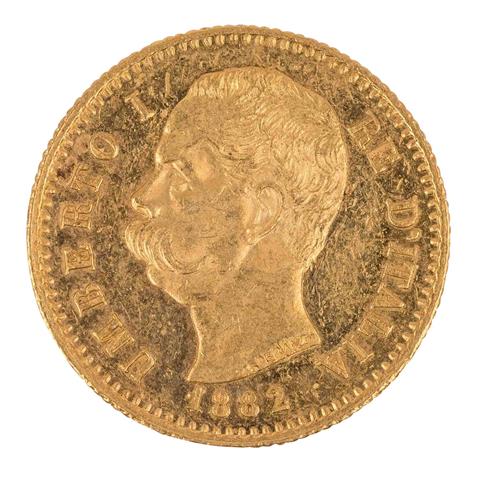 Italien/GOLD - 20 Lire 1882/R