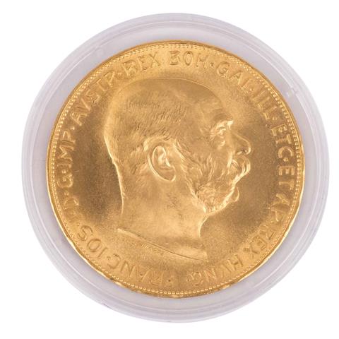 Österreich - 100 Kronen 1915 (offizielle Nachprägung), GOLD,