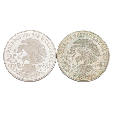 Mexiko/SILBER - 2 x 25 Pesos 1968