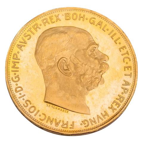 Österreich - 100 Kronen 1915, GOLD, offizielle Nachprägung,