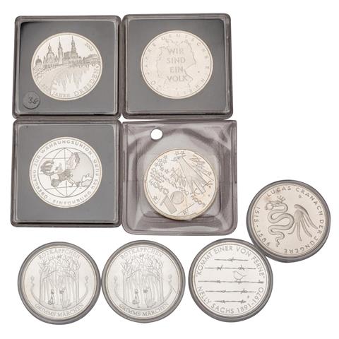 BRD - Euromünzen 5 x 10 € / 3 x 20 € Jg. 2016