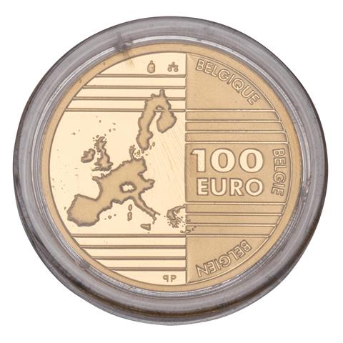 Belgien - 100 Euro 2002, Konrad Adenauer u.a., GOLD,