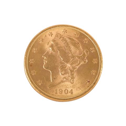 USA /GOLD - 'Double Eagle' - 20 $ Liberty Head 1904-S