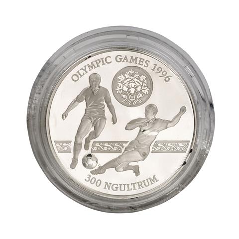 Königreich Bhutan /SILBER - Olympische Spiele 1996, 1 x 300 Ngultrum 1993 PP