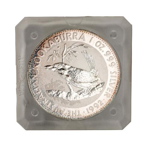 Australien - 1 Dollar 1992, Kookaburra, SILBER,