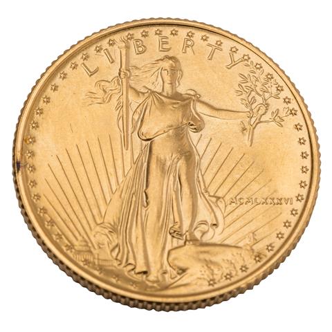 USA /GOLD - 10 $ 'American Eagle' 1/4 oz 1986
