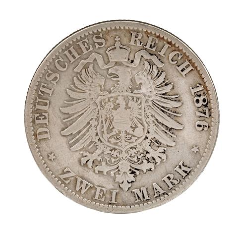 Deutsches Kaiserreich / Sachsen - 2 Mark 1876, König Albert,