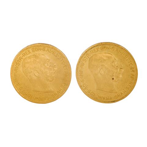 Österreich/GOLD - 2 x 20 Kronen 1915 Franz Joseph I.