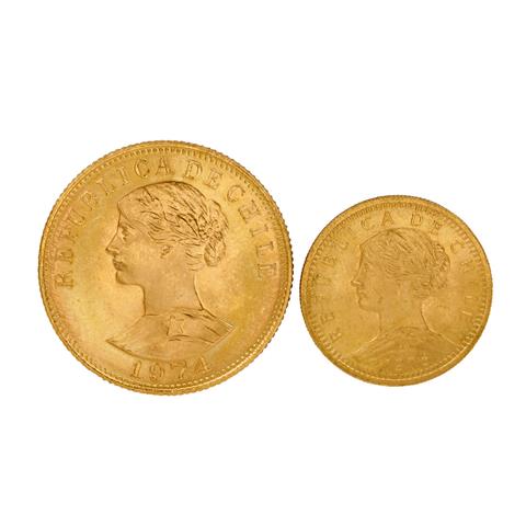Chile /GOLD - 1 x 20 Jg. 1974 / 1 x 50 Pesos Jg. 1976