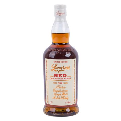LONGROW RED PINOT NOIR CASK MATURED Campbeltown Single Malt Scotch Whisky 'Aged 15 Years'