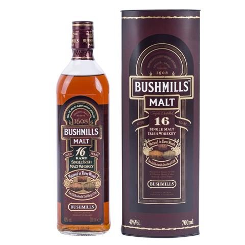 BUSHMILLS MALT Single Malt Irish Whiskey 'Aged 16 Years'