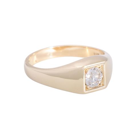 Ring mit Altschliffdiamant ca. 0,50 ct,