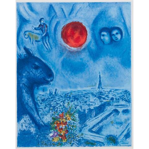 CHAGALL, MARC (1887-1985), "Rote Sonne über Paris",