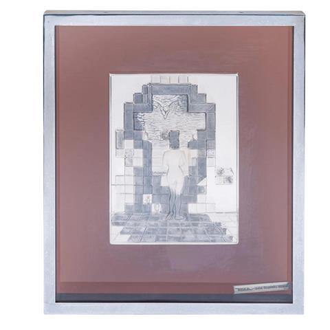DALI, SALVADOR (1904-1989), 'Gala', 925 Silberrelief, 20. Jh.,