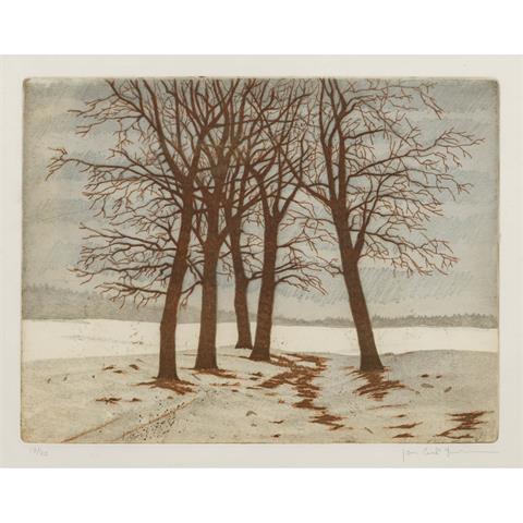 LJUNGGREN, REINHOLD (1920 - 2006), "Bäume in Winterlandschaft",