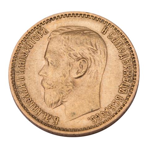 Russland - 5 Rubel 1899, Zar Nikolaus II., GOLD,