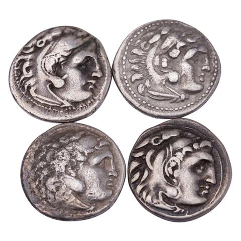 4 x Makedonien/Silber - Drachme 4.-3.Jh.v.Chr.