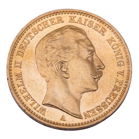 Dt. Kaiserreich /GOLD - Preußen, Wilhelm II. 20 Mark 1897-A