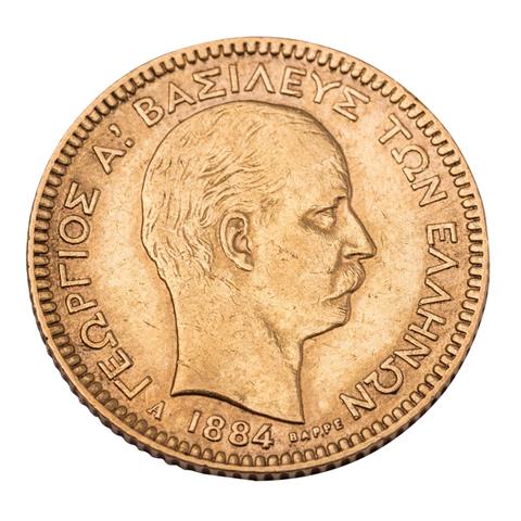 Griechenland /GOLD - Georg I. 20 Drachmen 1884