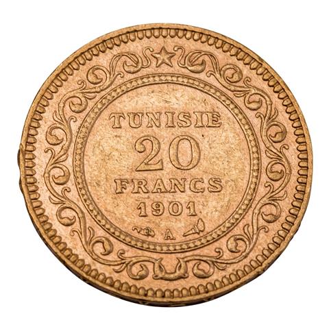 Tunesien /GOLD - Ali III. (1882-1902) 20 Francs 1901-A