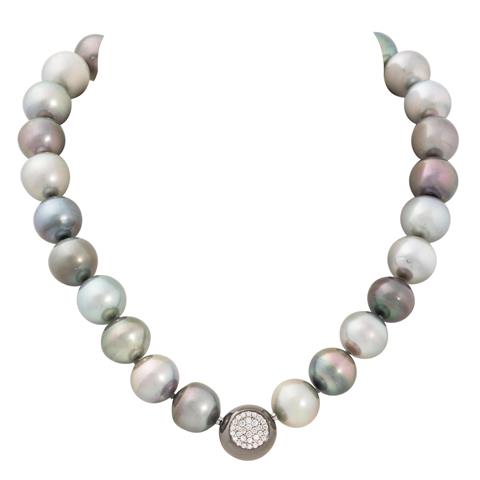 Tahitiperlenkette mit großen Perlen