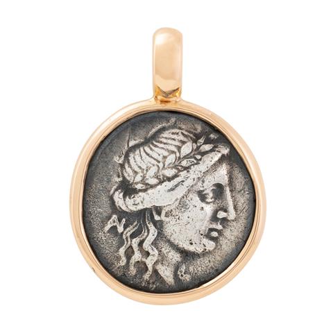 Anhänger mit antiker griechischer Münze,