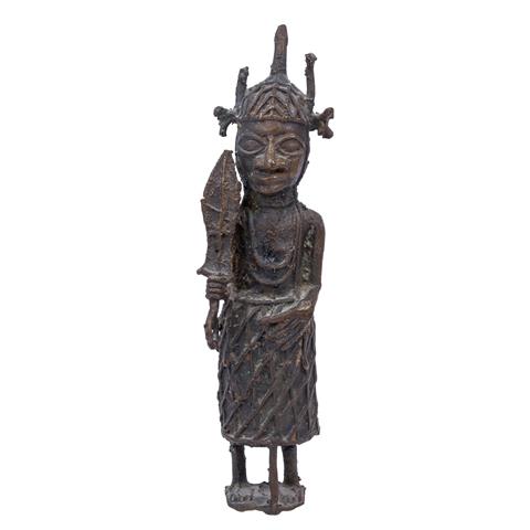 Benin Krieger aus Bronze. NIGERIA/AFRIKA, 19. Jh. oder früher.