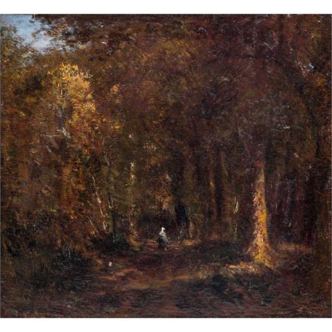ZIEM, FÊLIX (1821-1911), "Forêt de Fontainebleau a Barbizon",