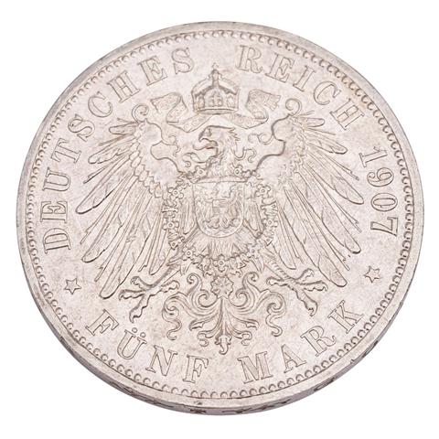 Deutsches Kaiserreich / Hansestadt  Lübeck - 5 Mark 1907,