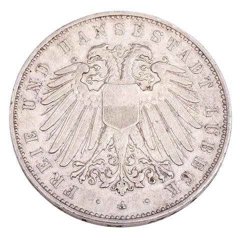 Deutsches Kaiserreich / Hansestadt  Lübeck - 5 Mark 1908,