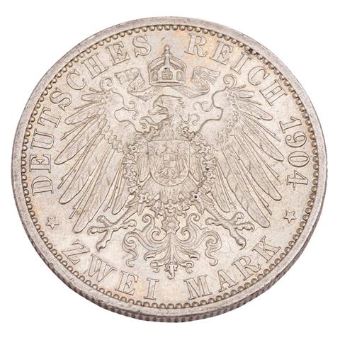 Fürstentum Schaumburg-Lippe/Silber - 2 Mark 1904/A, Georg,