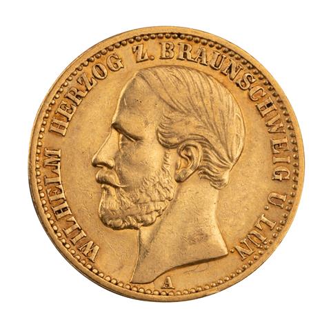 Herzogtum Braunschweig-Lüneburg/Gold - 20 Mark 1875/A, Herzog Wilhelm (1830-1884),