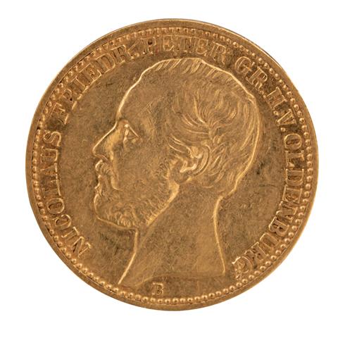 Großherzogtum Oldenburg/Gold - 10 Mark 1874/B,