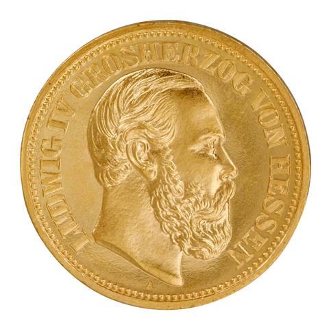 Großherzogtum Hessen/Gold - 20 Mark 1892/A, Großherzog Ludwig IV.,
