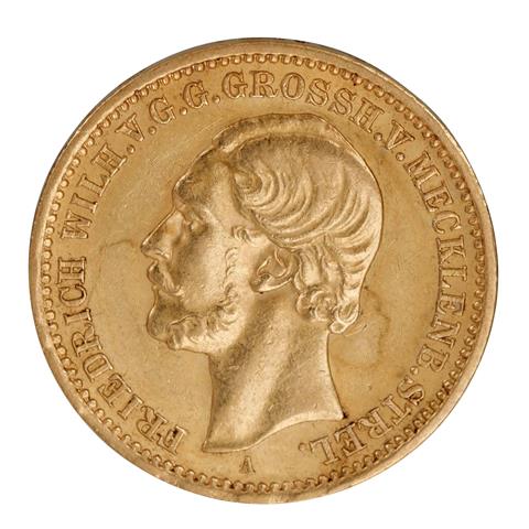 Großherzogtum Mecklenburg-Strelitz/Gold - 20 Mark 1873/A,
