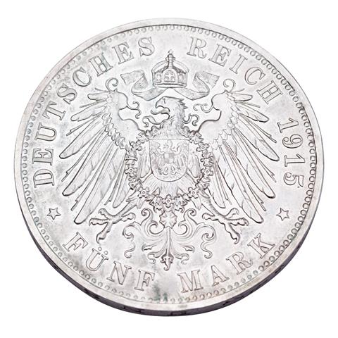 Herzogtum Braunschweig - 5 Mark 1915/A, Regierungsantritt und Gedenken an die Hochzeit
