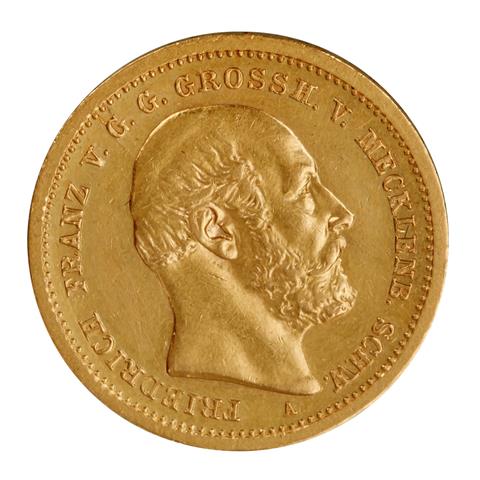 Großherzogtum Mecklenburg-Schwerin/Gold - 10 Mark 1872/A,