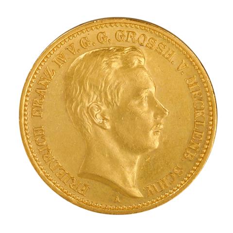 Großherzogtum Mecklenburg-Schwerin/Gold - 20 Mark 1901/A,