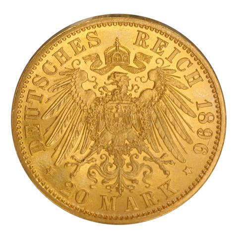 Großherzogtum Sachsen-Weimar-Eisenach/Gold - 20 Mark 1898/A,