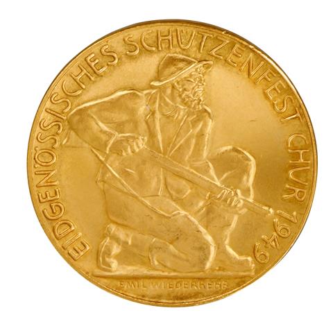 Schweiz - Schützentaler (Medaille) 1949, Eidgenössisches Schützenfest Graubünden,