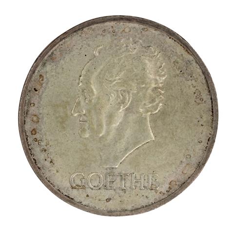 Weimarer Republik/Silber - 5 Reichsmark 1932/A, 100.Todestag Goethe,