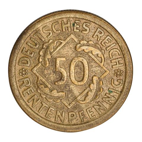 Weimarer Republik - 50 Rentenpfennig 1923/J,