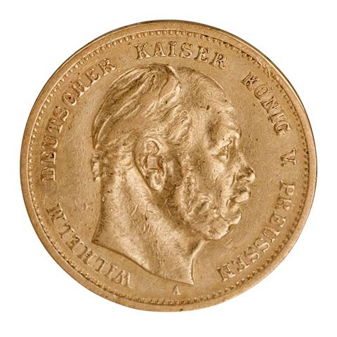 Preussen/Gold  - 10 Mark 1883/A, Wilhelm I.,