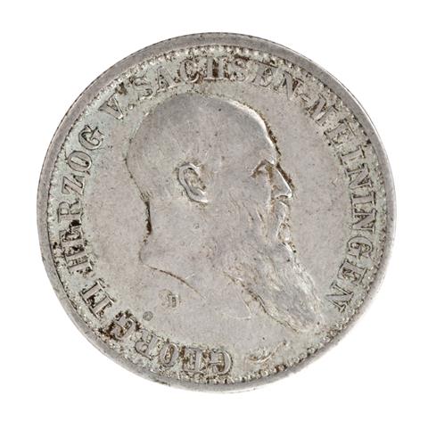 Herzogtum Sachsen-Meiningen/Silber - 2 Mark 1901/D, Herzog Georg II.,