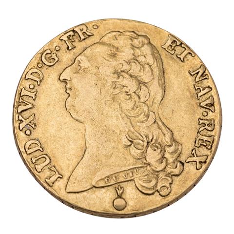 Frankreich/Gold - 2 Louis d'or 1786/AA (Metz), Louis XVI.,