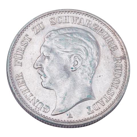 Schwarzburg-Rudolstadt/Silber - 2 Mark 1898/A, Fürst Günther Viktor,