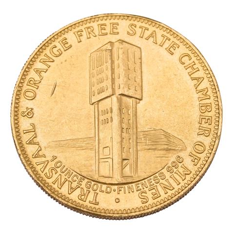 Südafrikanische Union 1910 - 1960, 1 Unze GOLD fein (996/1.000 legiert),