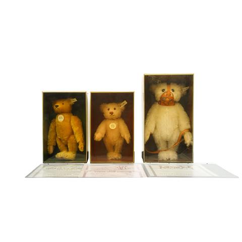 STEIFF 3 Replika-Bären aus Sondereditionen von 1990/91,