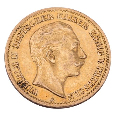 Dt. Kaiserreich /GOLD - Preußen, Wilhelm II. 10 Mark 1907-A